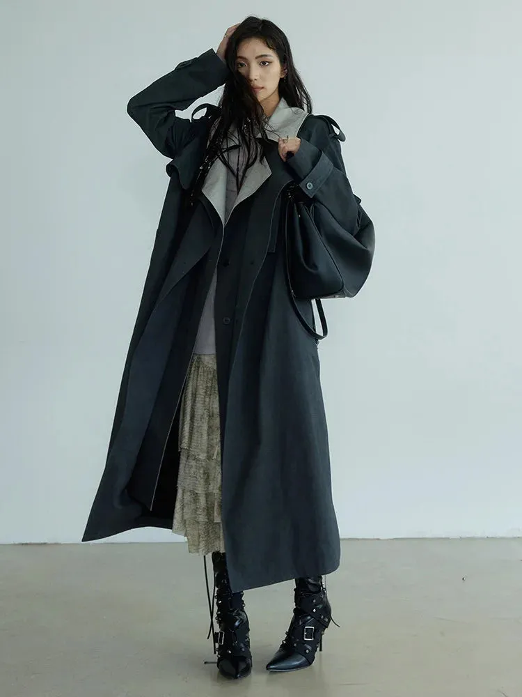 Regener Color Block Trench Coat