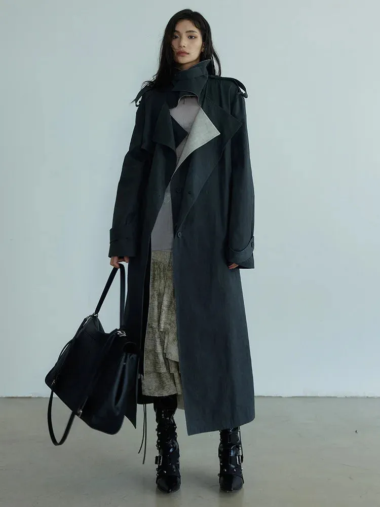 Regener Color Block Trench Coat