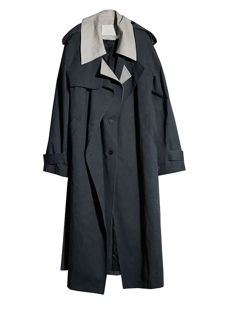 Regener Color Block Trench Coat