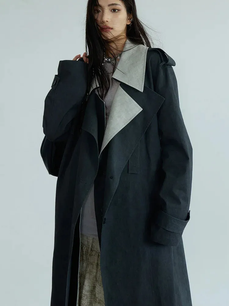 Regener Color Block Trench Coat