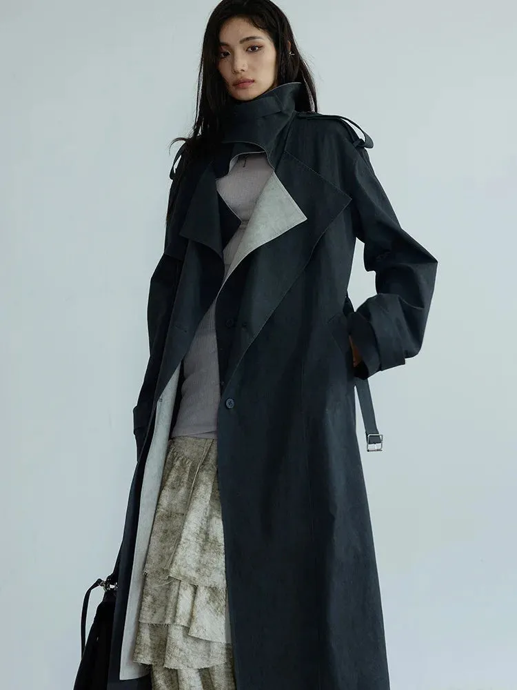 Regener Color Block Trench Coat