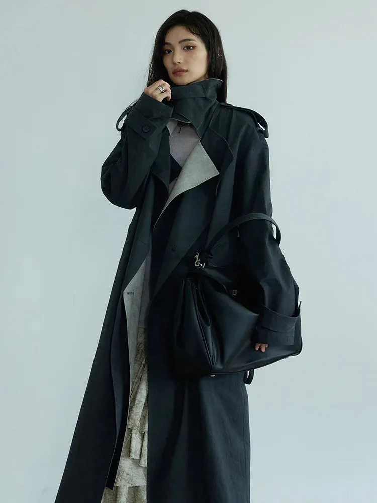 Regener Color Block Trench Coat