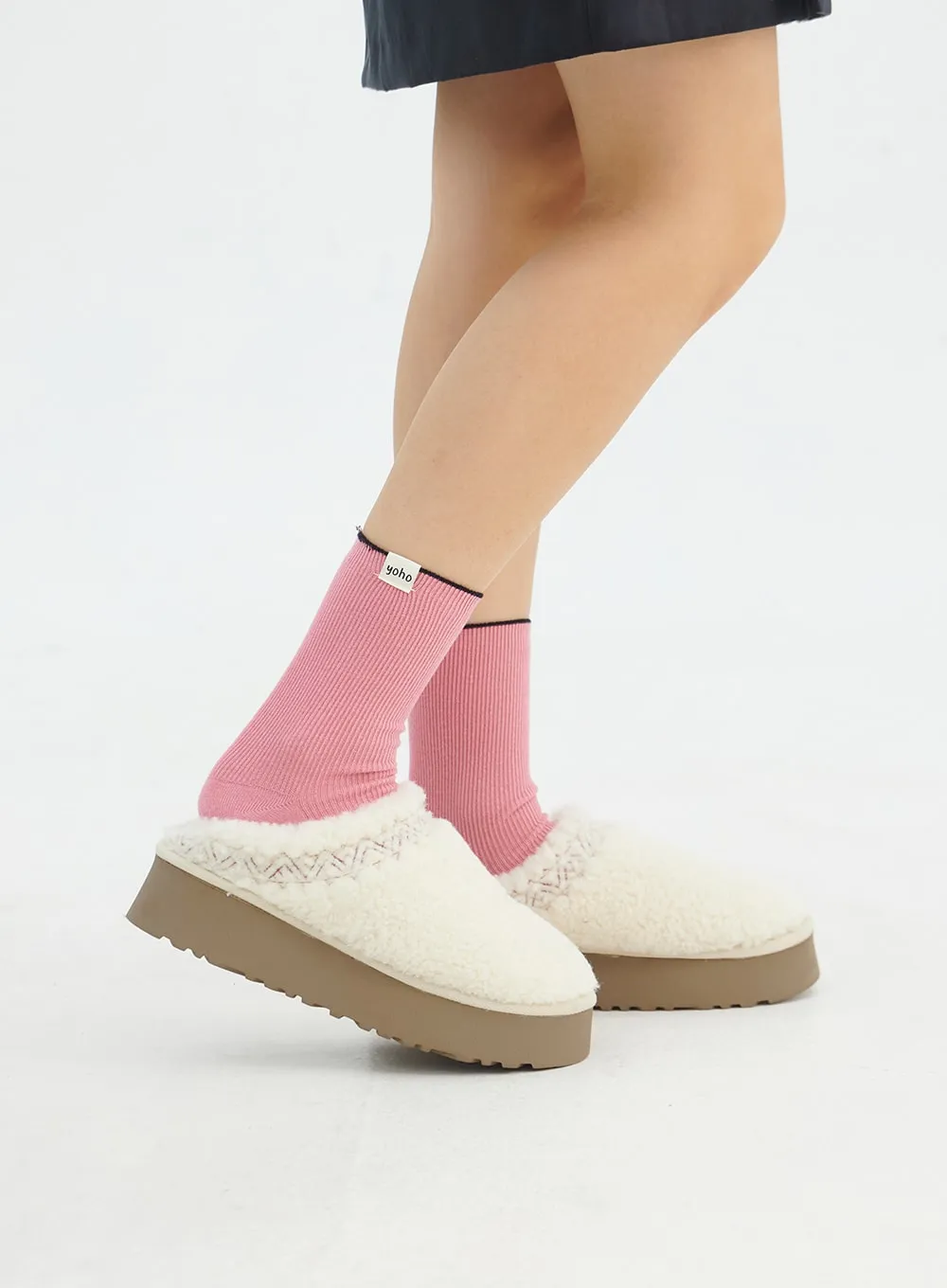 Ribbed Knit Socks IN316