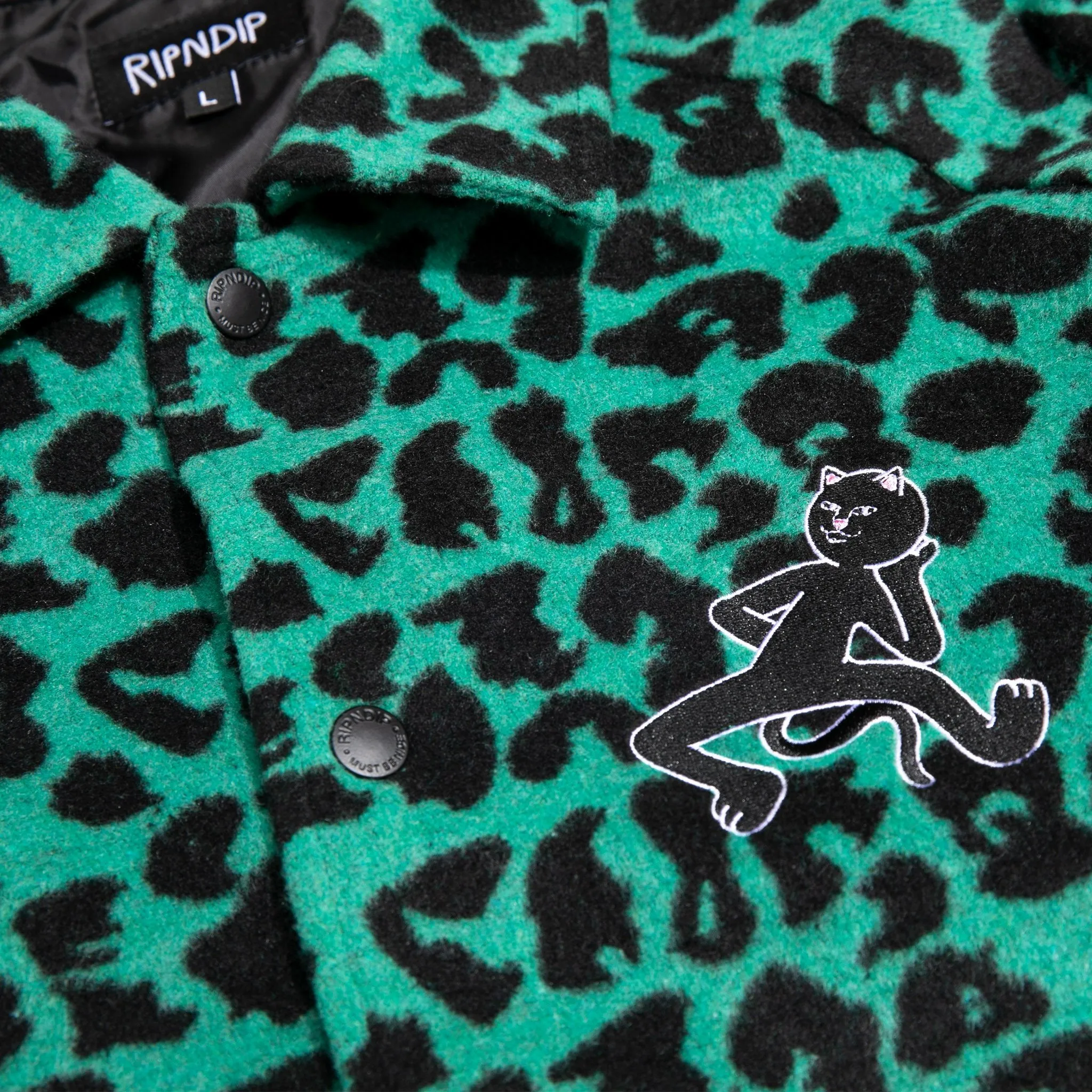 Ripntail Cheetah Coaches Jacket (Teal / Black)