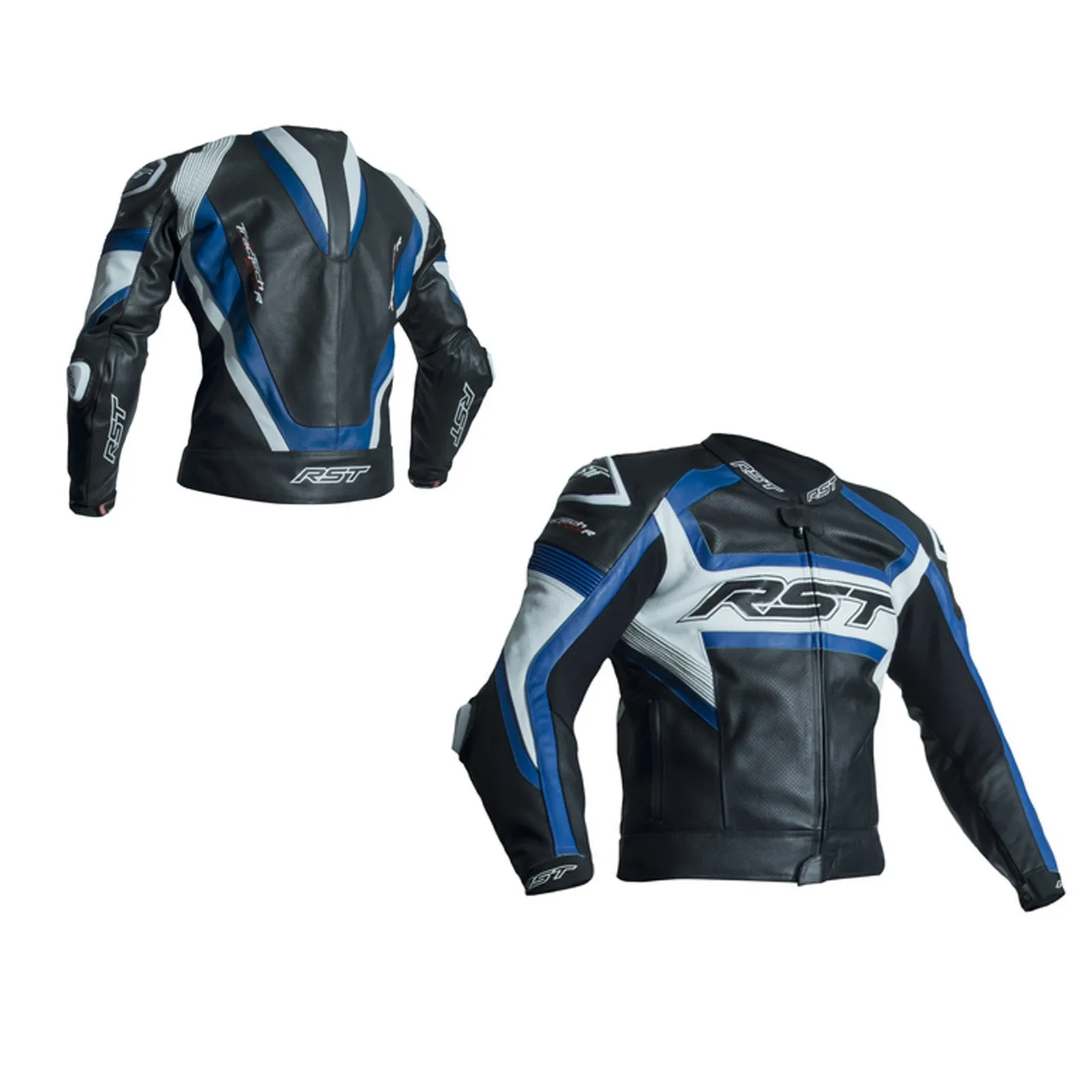 RST Tractech Evo R CE Leather Sports Jacket - Blue