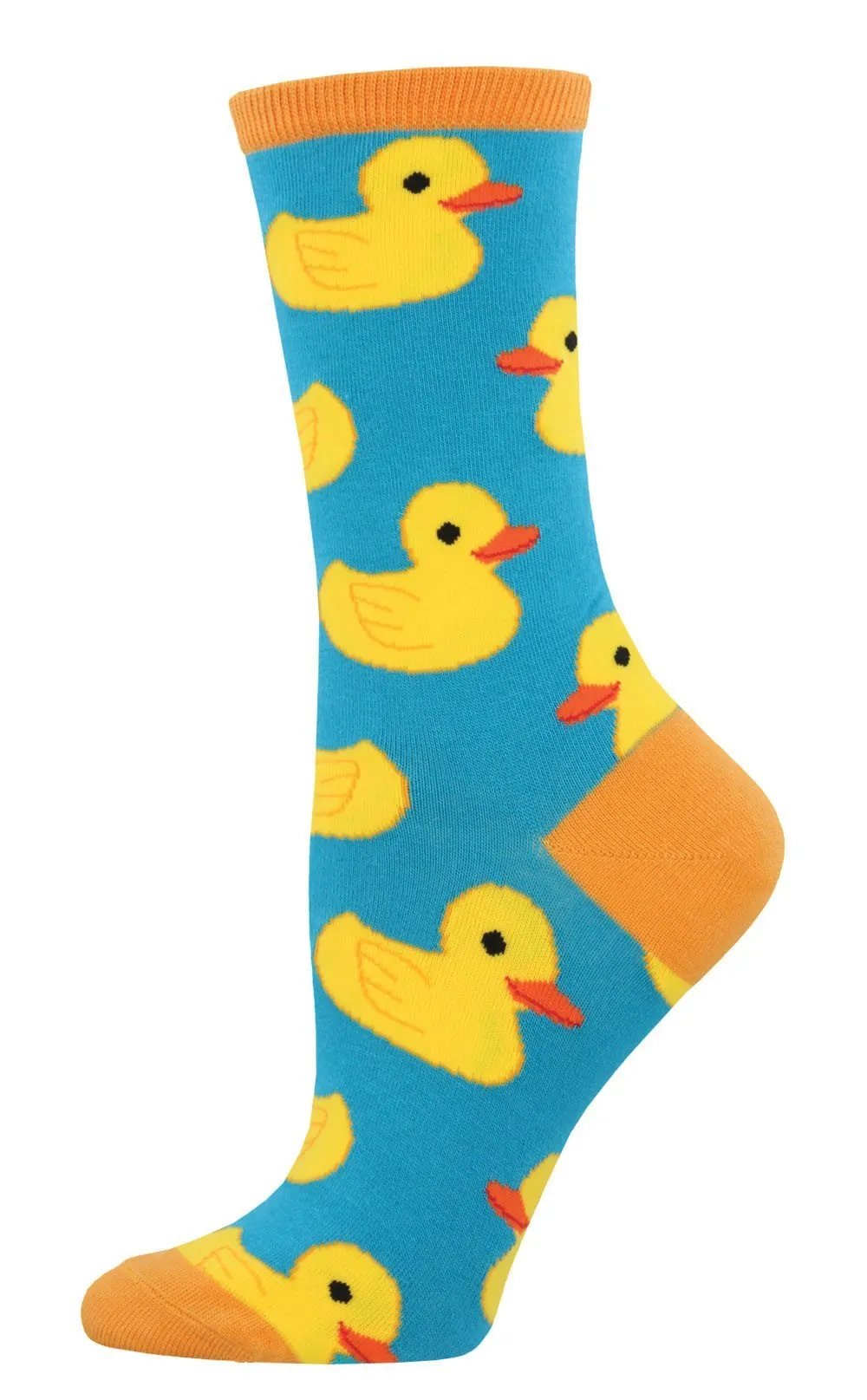 Rubber Ducky (Turquoise) Women's Crew Socks