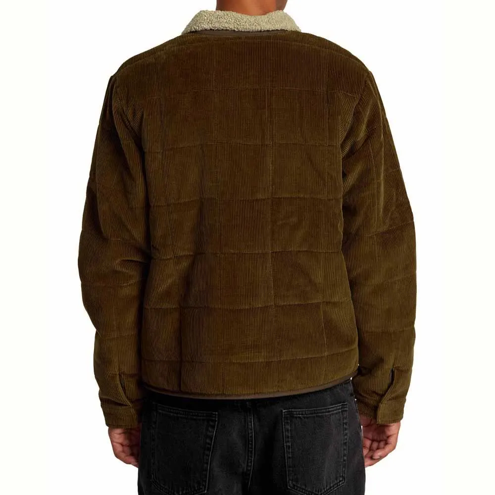 RVCA Surplus Sherpa Quilted Corduroy Jacket Chocolate