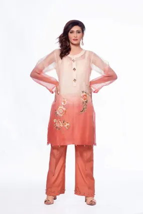 Sadia Aamir - Coral - Ivory Embroidery - 1 Piece