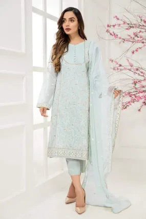 Sadia Aamir - Sea Green Aqua - SA-LP30 - Embroidery - 1 Piece