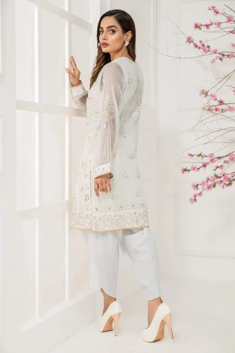 Sadia Aamir - White Daisy - SA-LP32 - Embroidery - 1 Piece