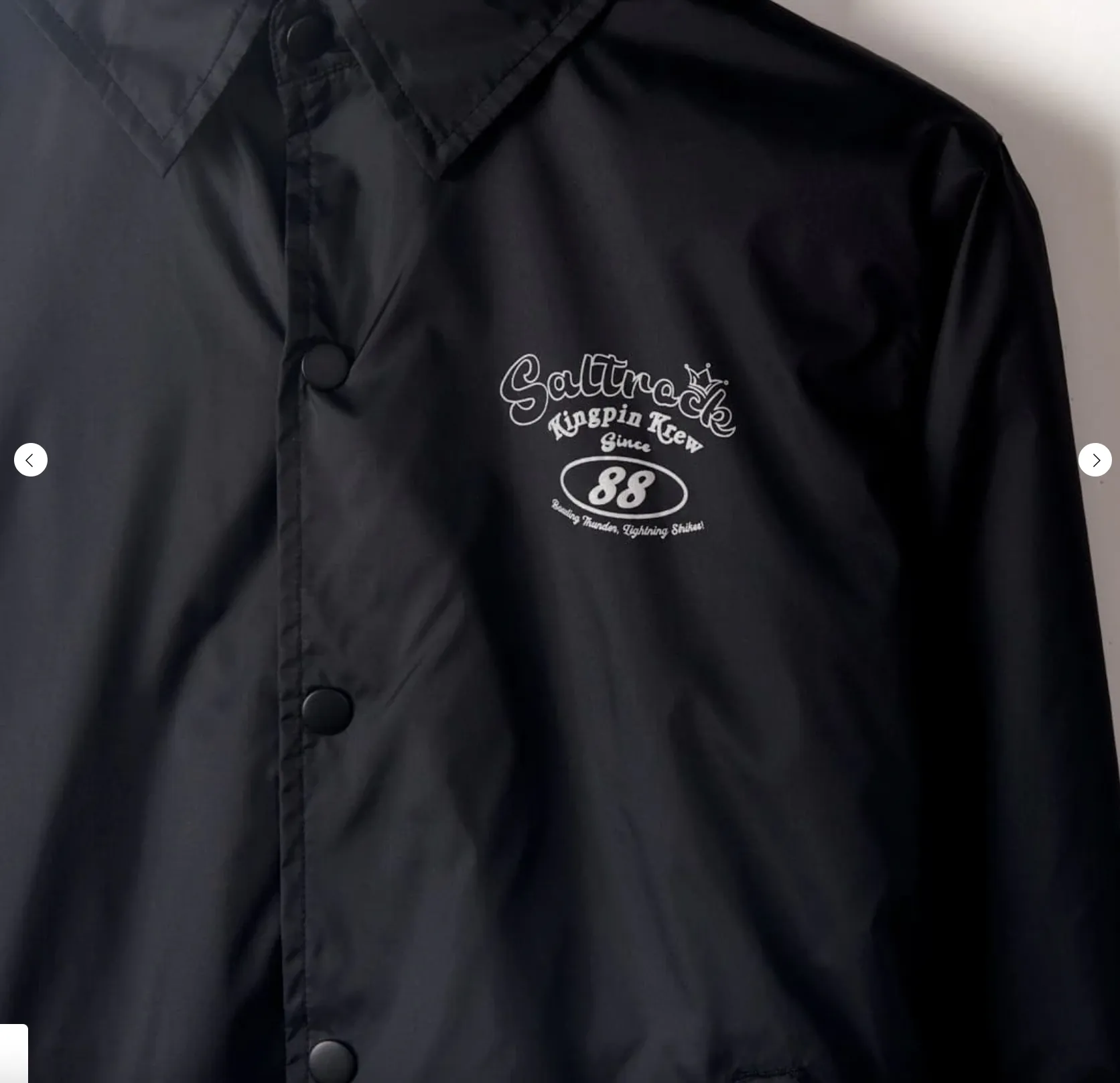 Saltrock Kingpin Krew - Kids Coach Jacket - Black