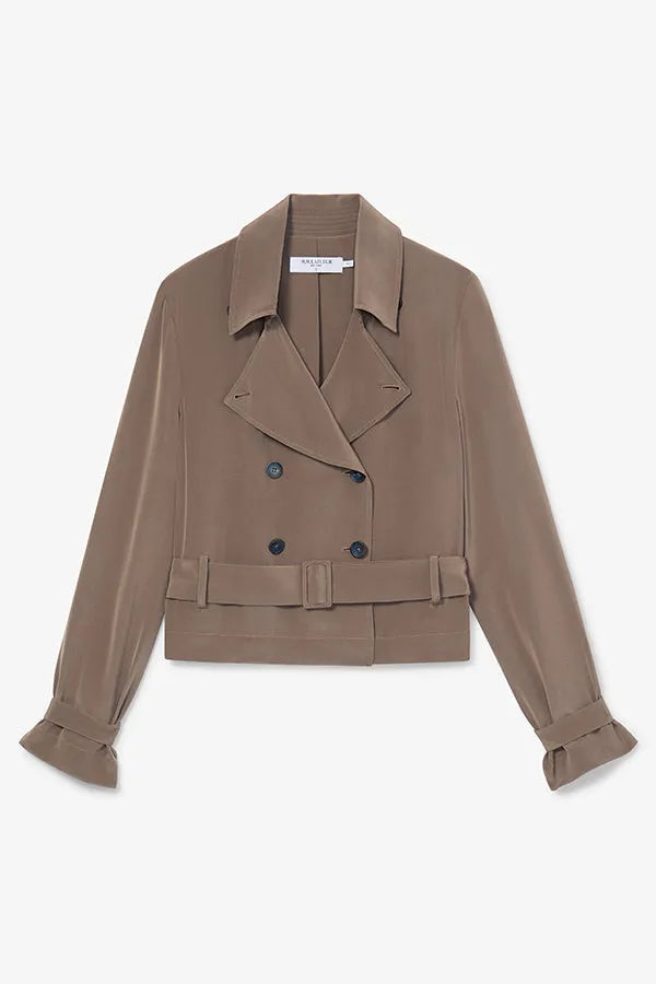 Scotte Jacket - Silk :: Deep Khaki