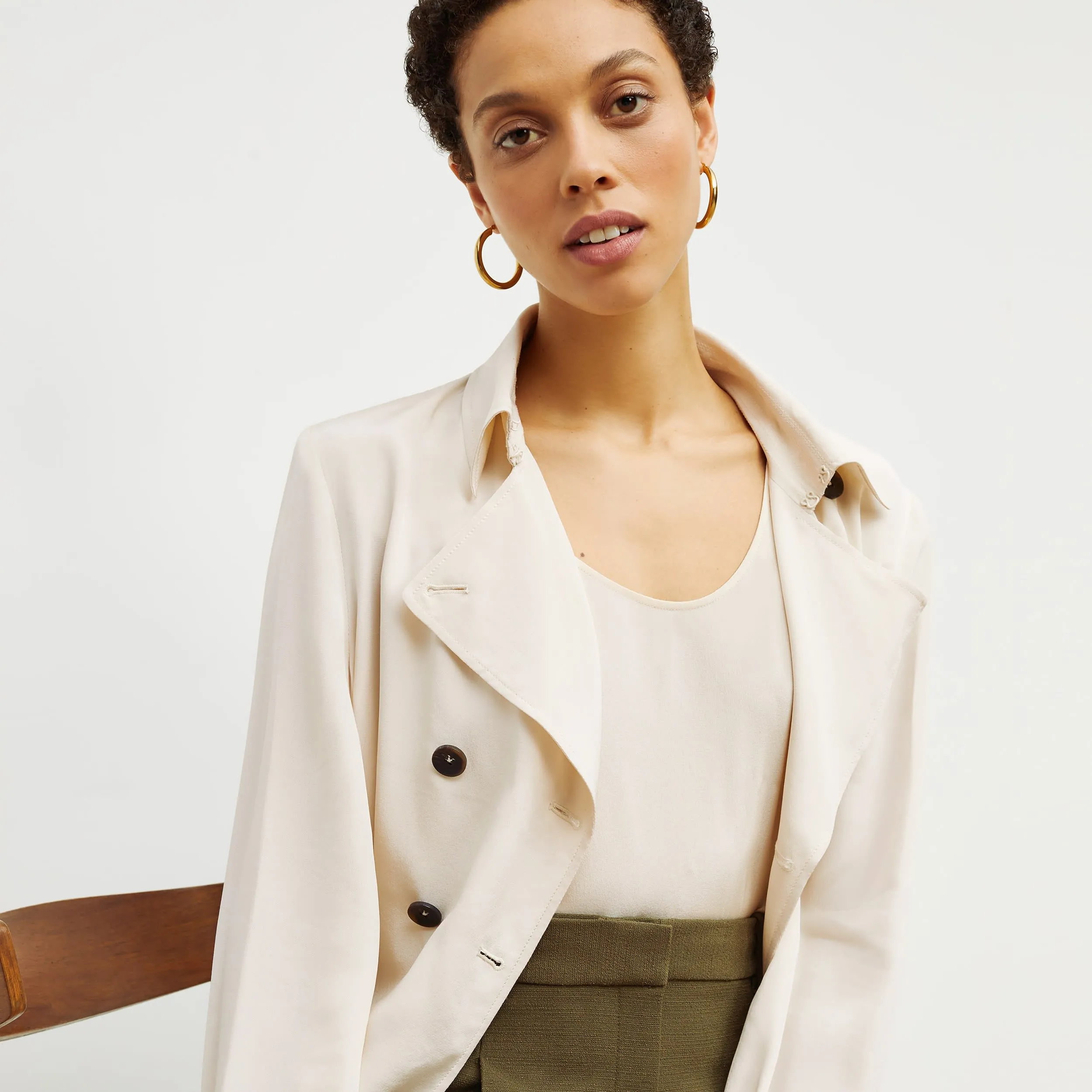 Scotte Jacket - Silk :: Pearl