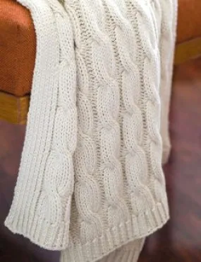 Seafarer's Cable Knit Cotton Throws