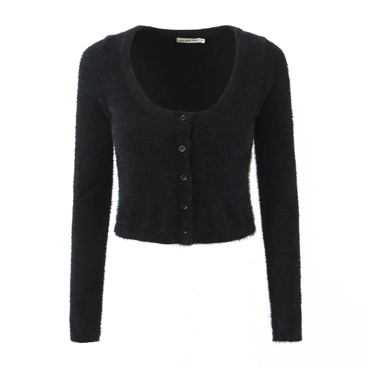 Sexy Short Sweater Women Early Autumn Elegant Slim Top