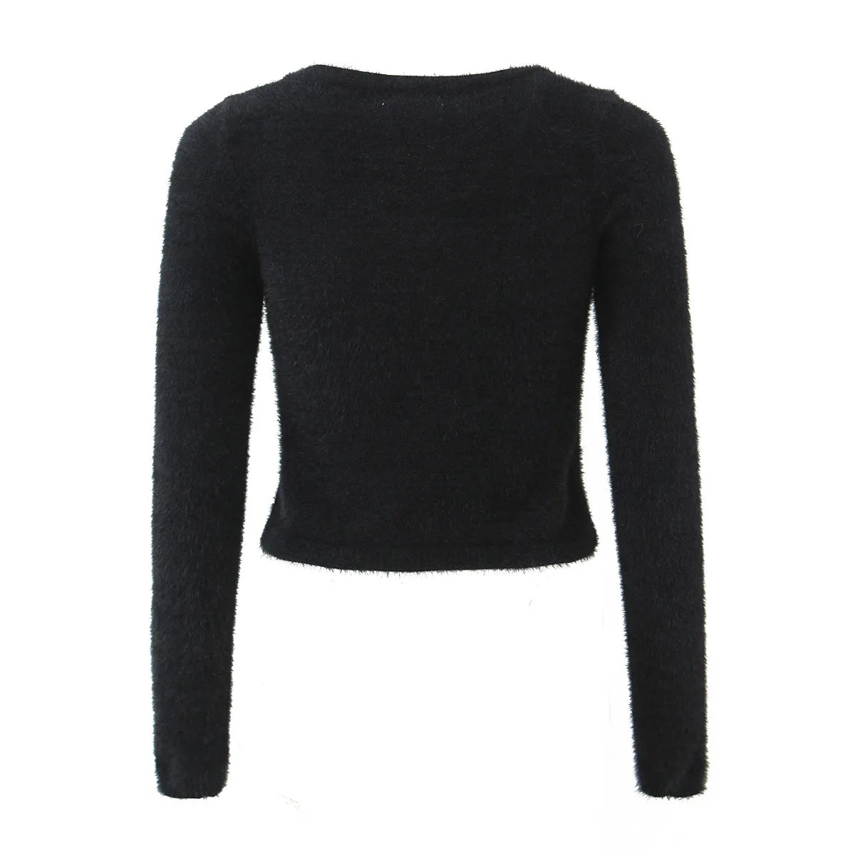 Sexy Short Sweater Women Early Autumn Elegant Slim Top