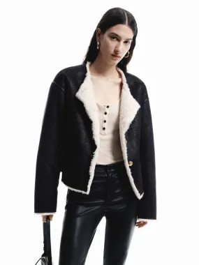 Shearling Cropped Jacket