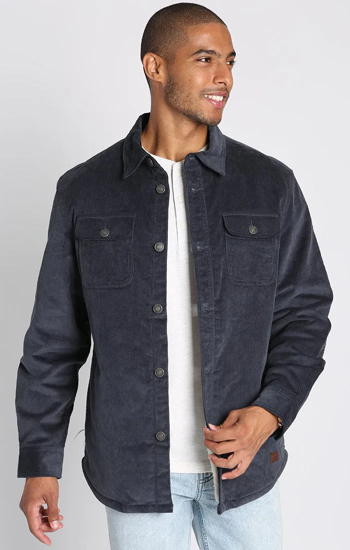 Sherpa Lined Corduroy Shirt Jacket