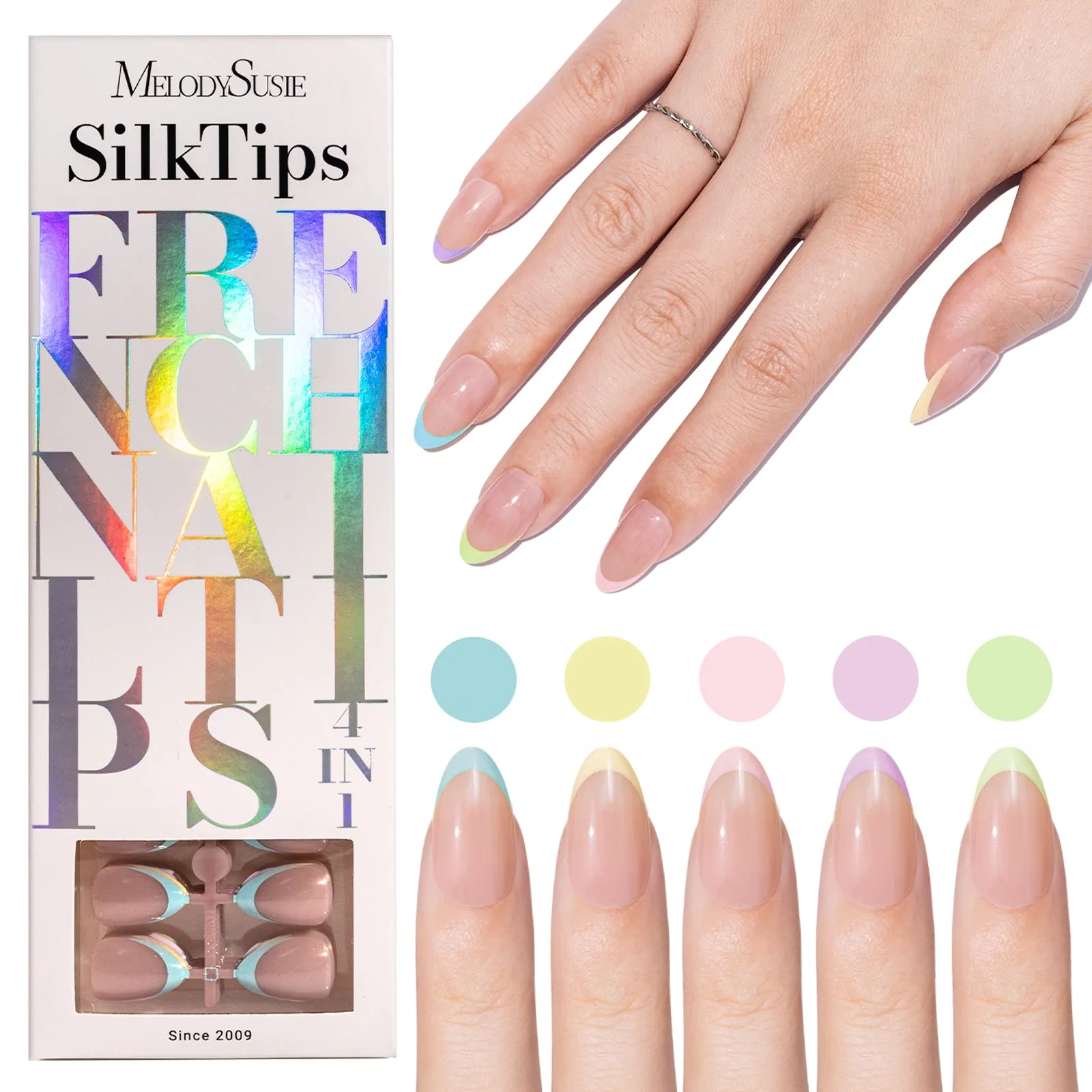 SilkTips 4 in 1 French Nail Tips - 150Pcs (US ONLY)