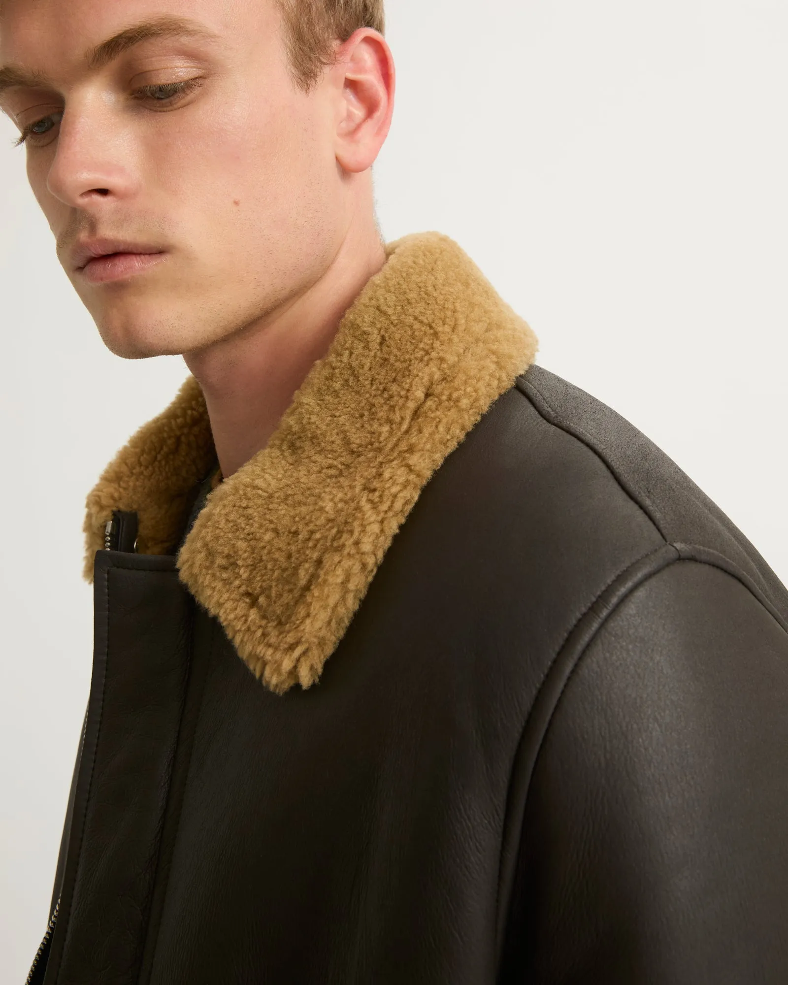 Silky shearling jacket