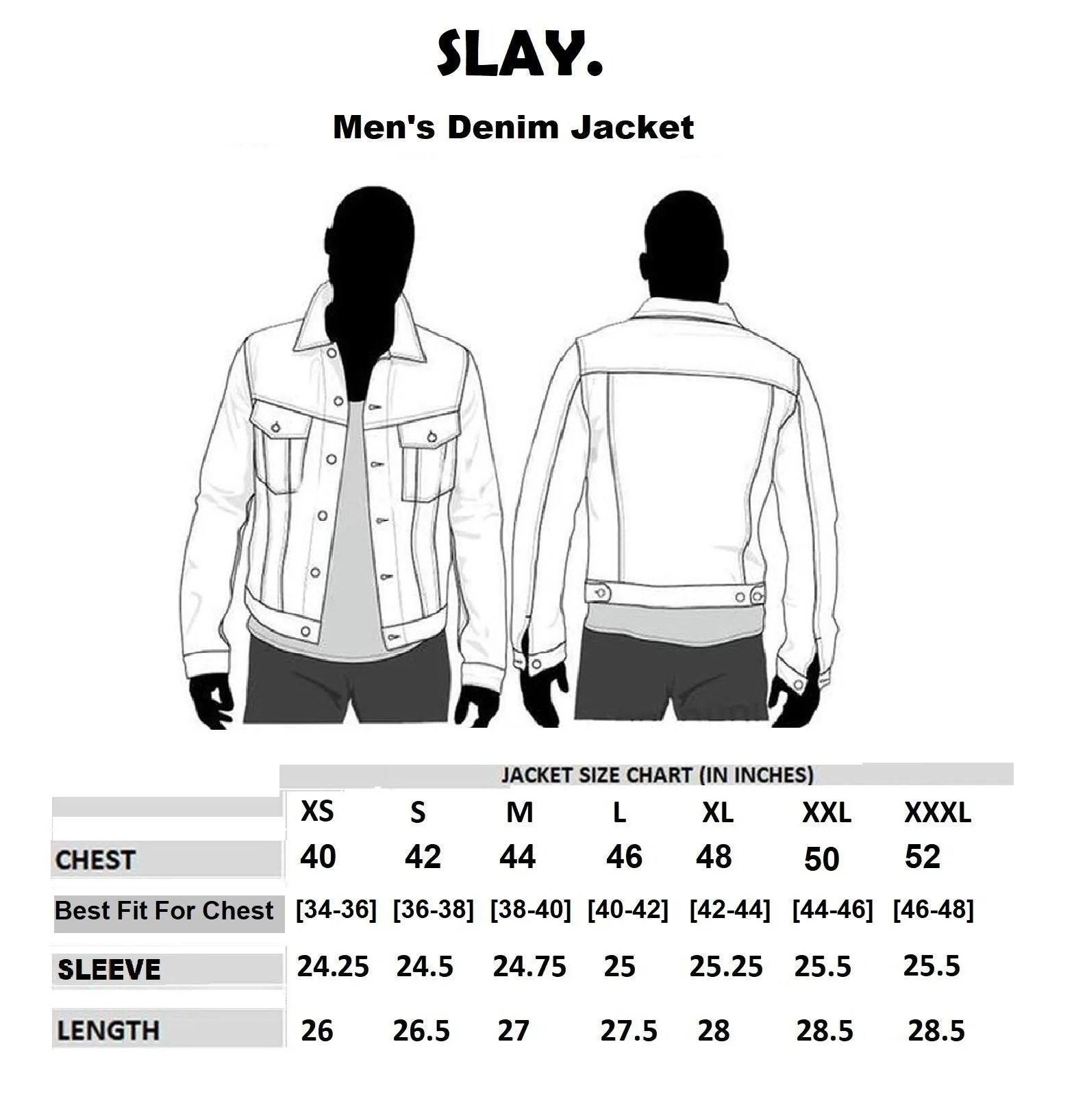 SLAY. Men's Full Sleeves Off-white Solid Button-Down Denim Jacket with Faux-fur Lining