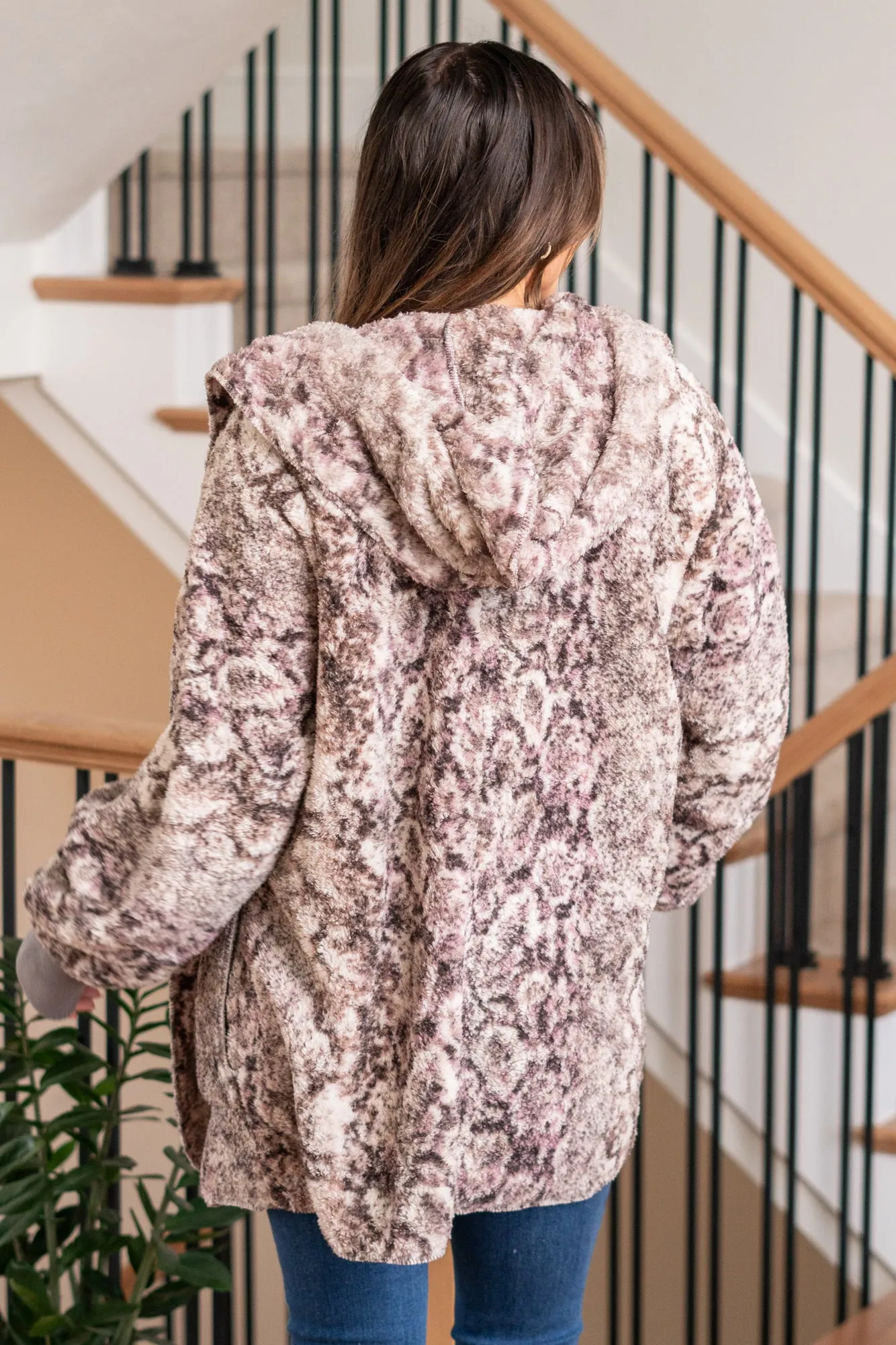 Snake Skin Sherpa - Mauve