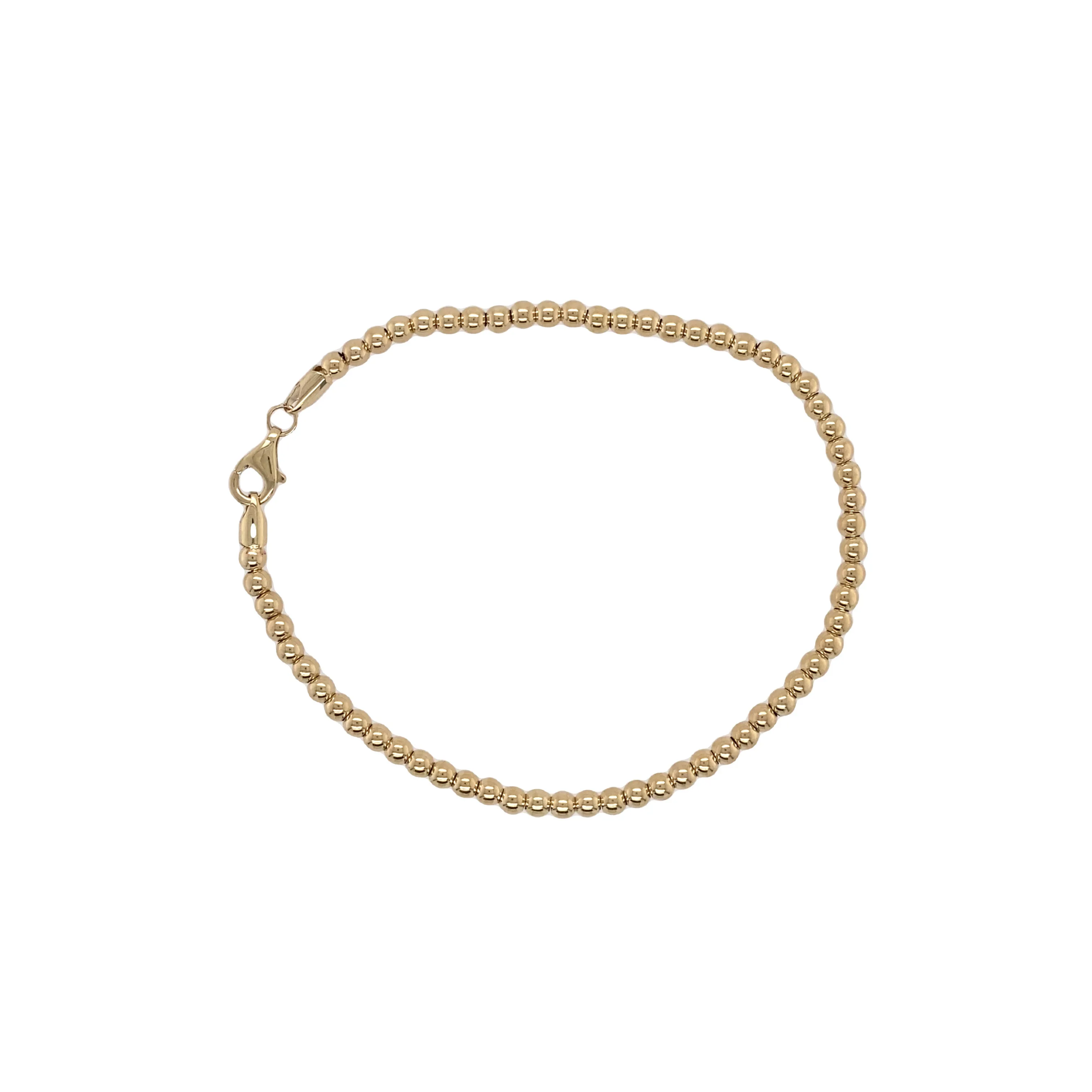 Solid Gold Bead Bracelet