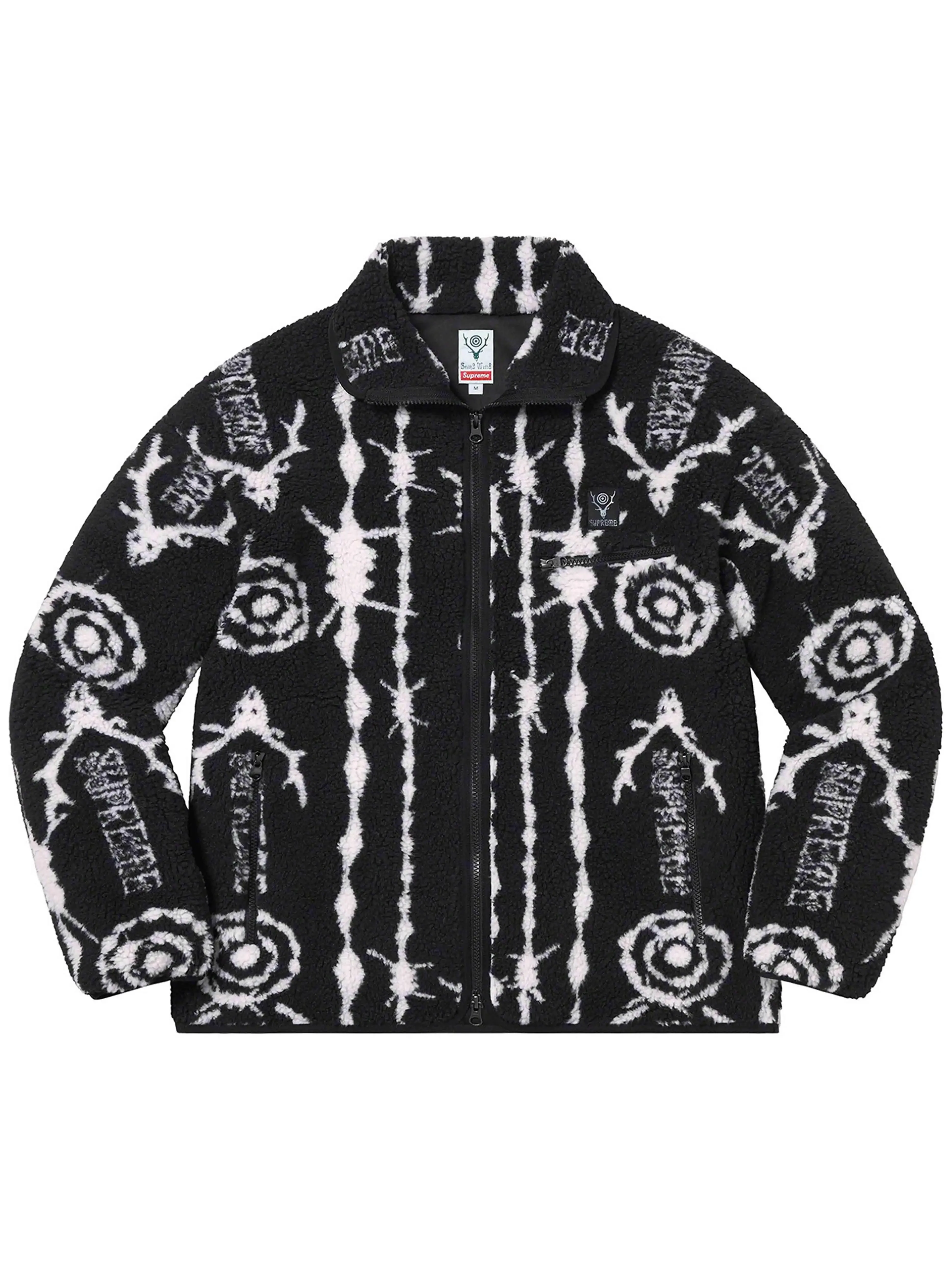 Supreme SOUTH2 WEST8 Fleece Jacket Black [SS21]