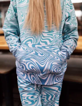 Swirls Collection - Aqua Twirl HOODIE