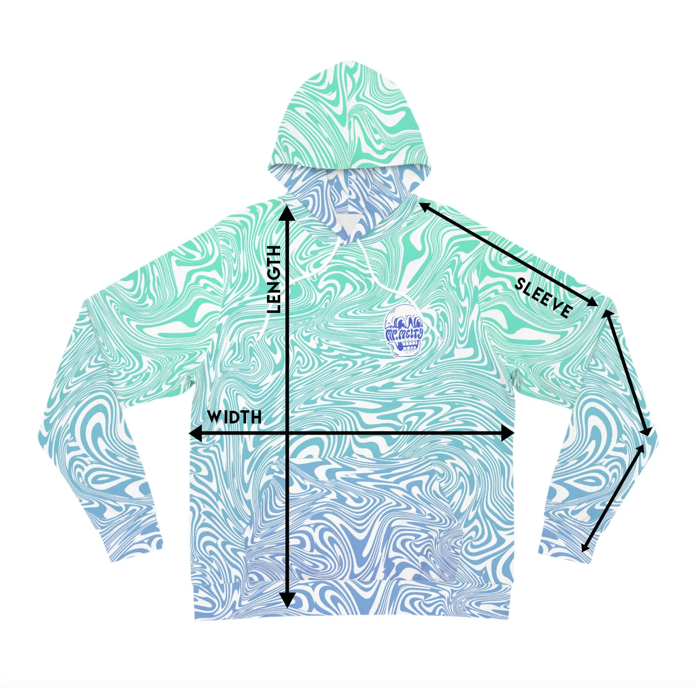 Swirls Collection - Aqua Twirl HOODIE