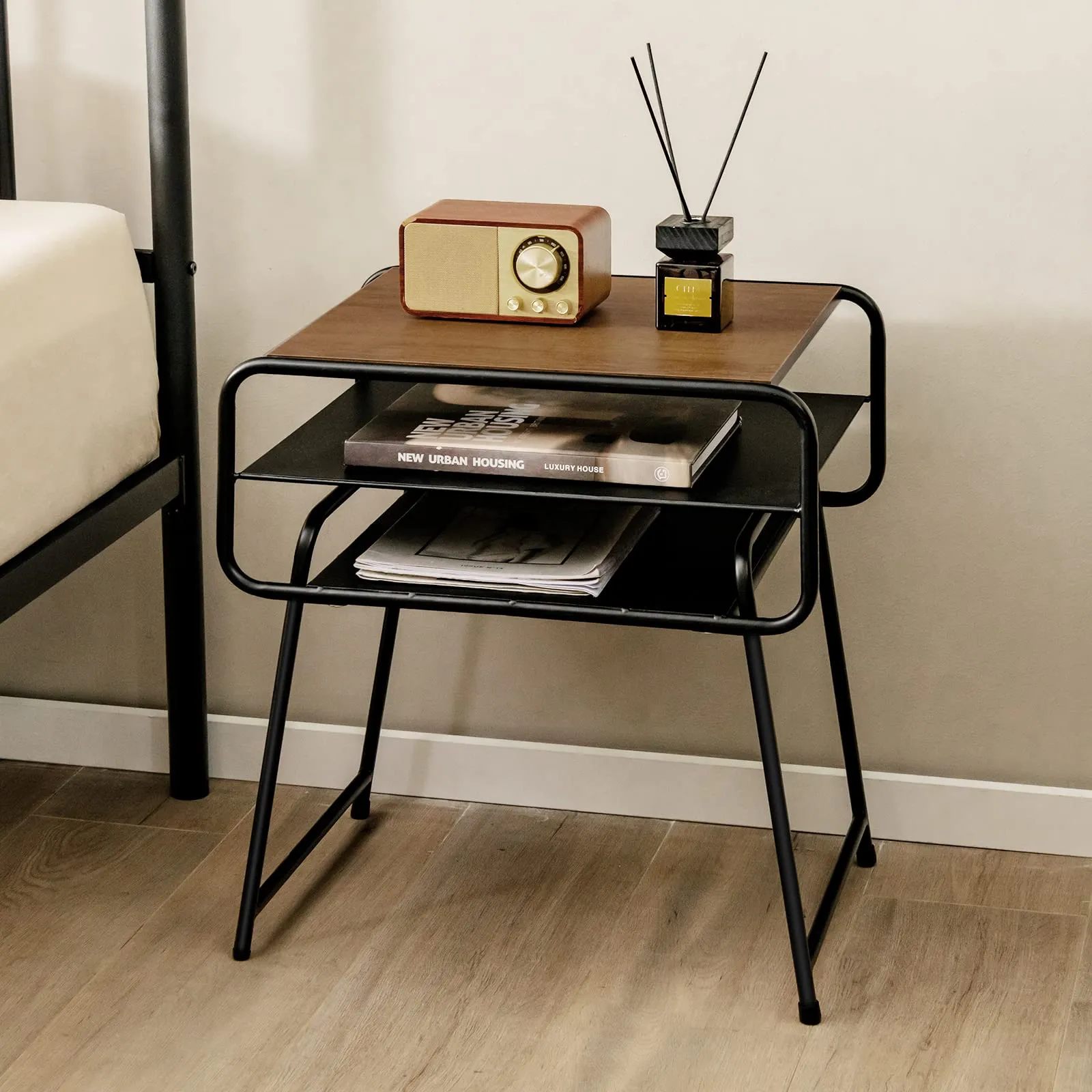 Tangkula End Table, 3-Tier Side Table