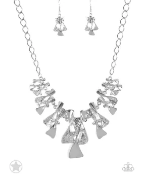 The Sands of Time Silver Necklace- Paparazzi  Accessories