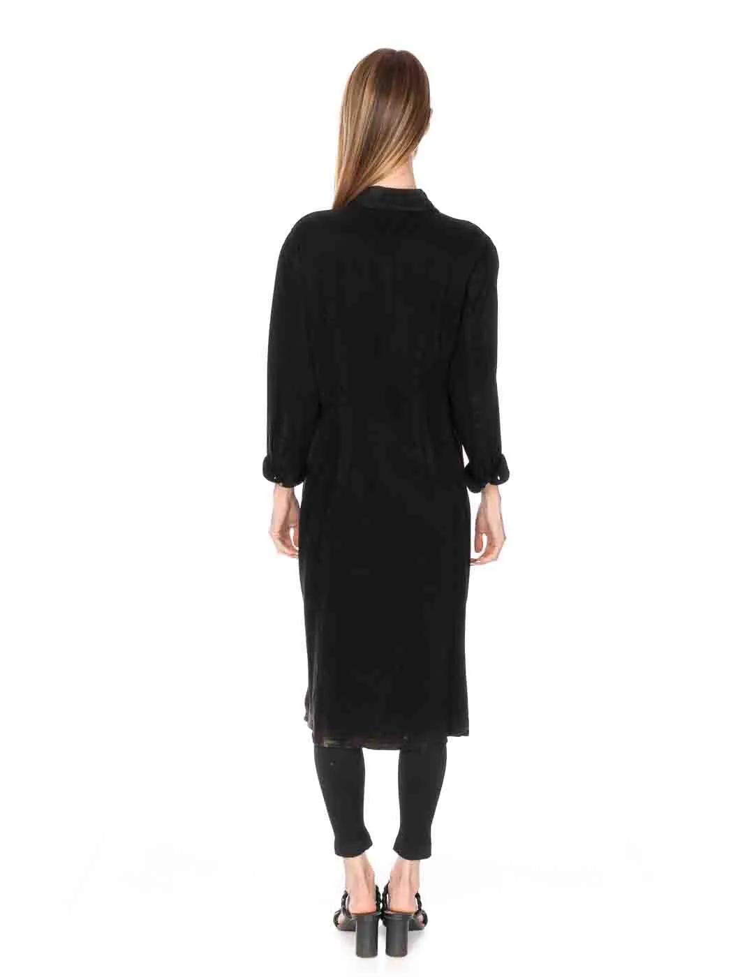 Tianello TENCEL™ "Harvard Twill" Long Duster "Daphne" Shirt Dress