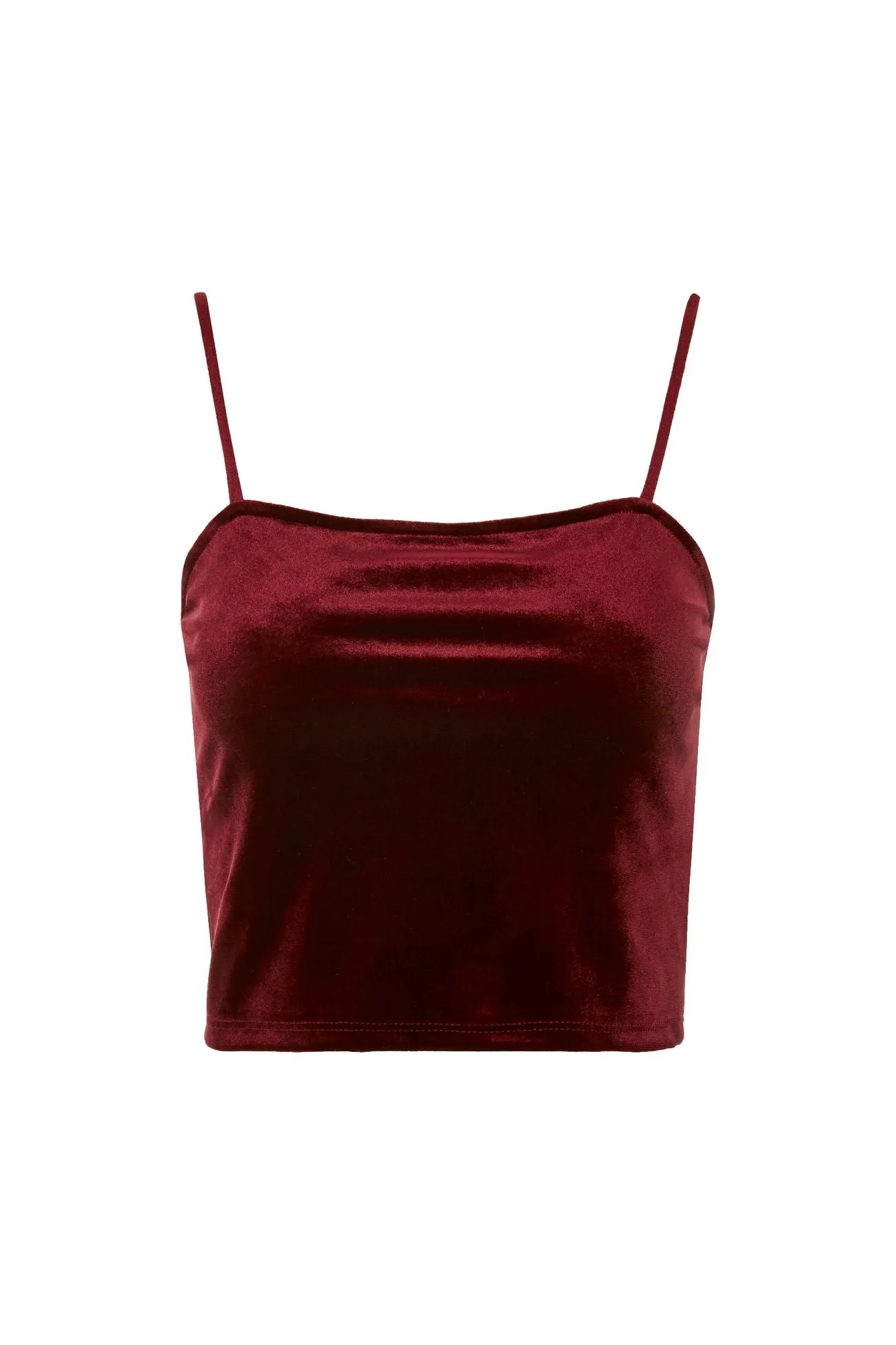 Topshop Womens Velvet Square Neck Camisole Top