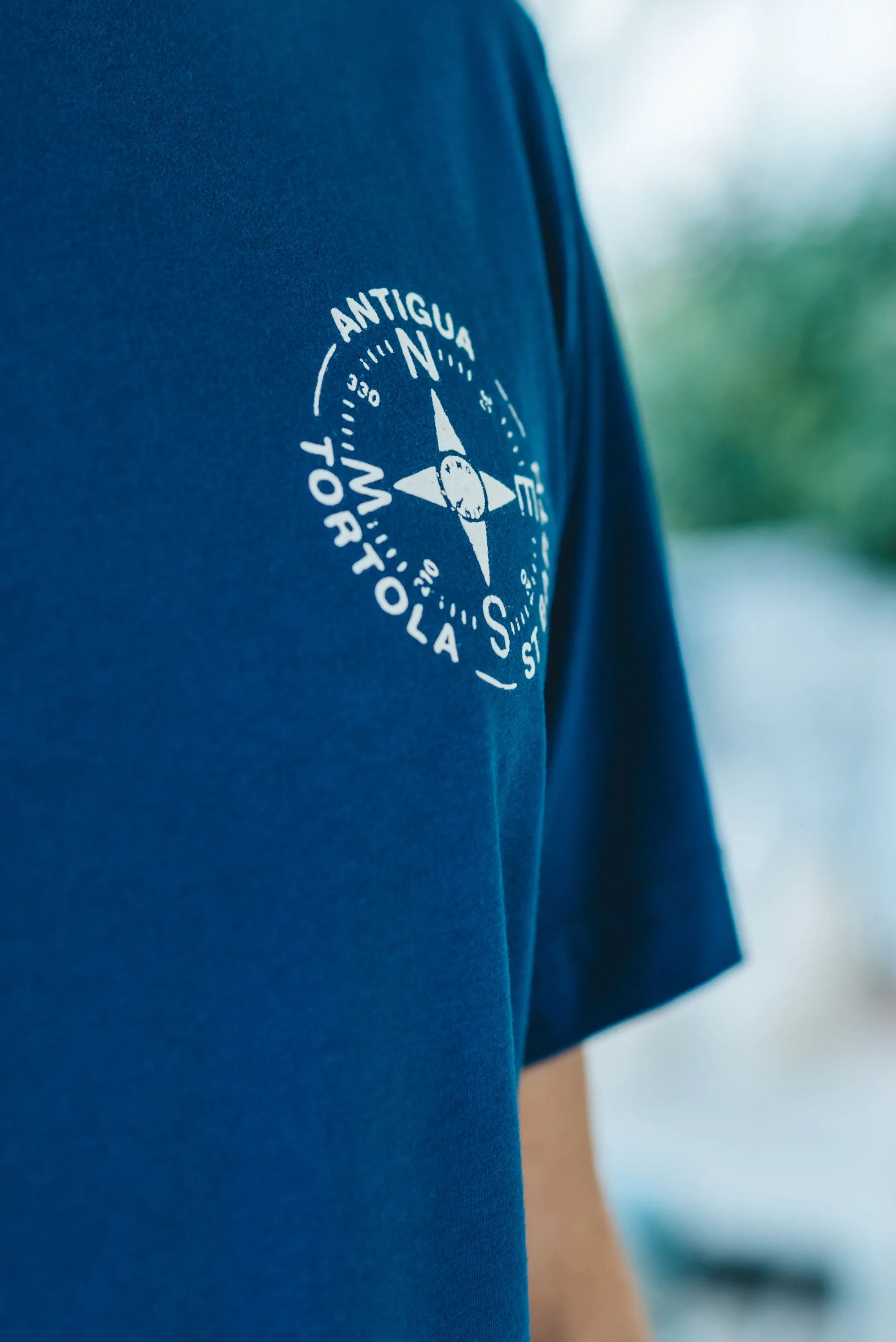 Tortola Compass T-Shirt - Racing Blue