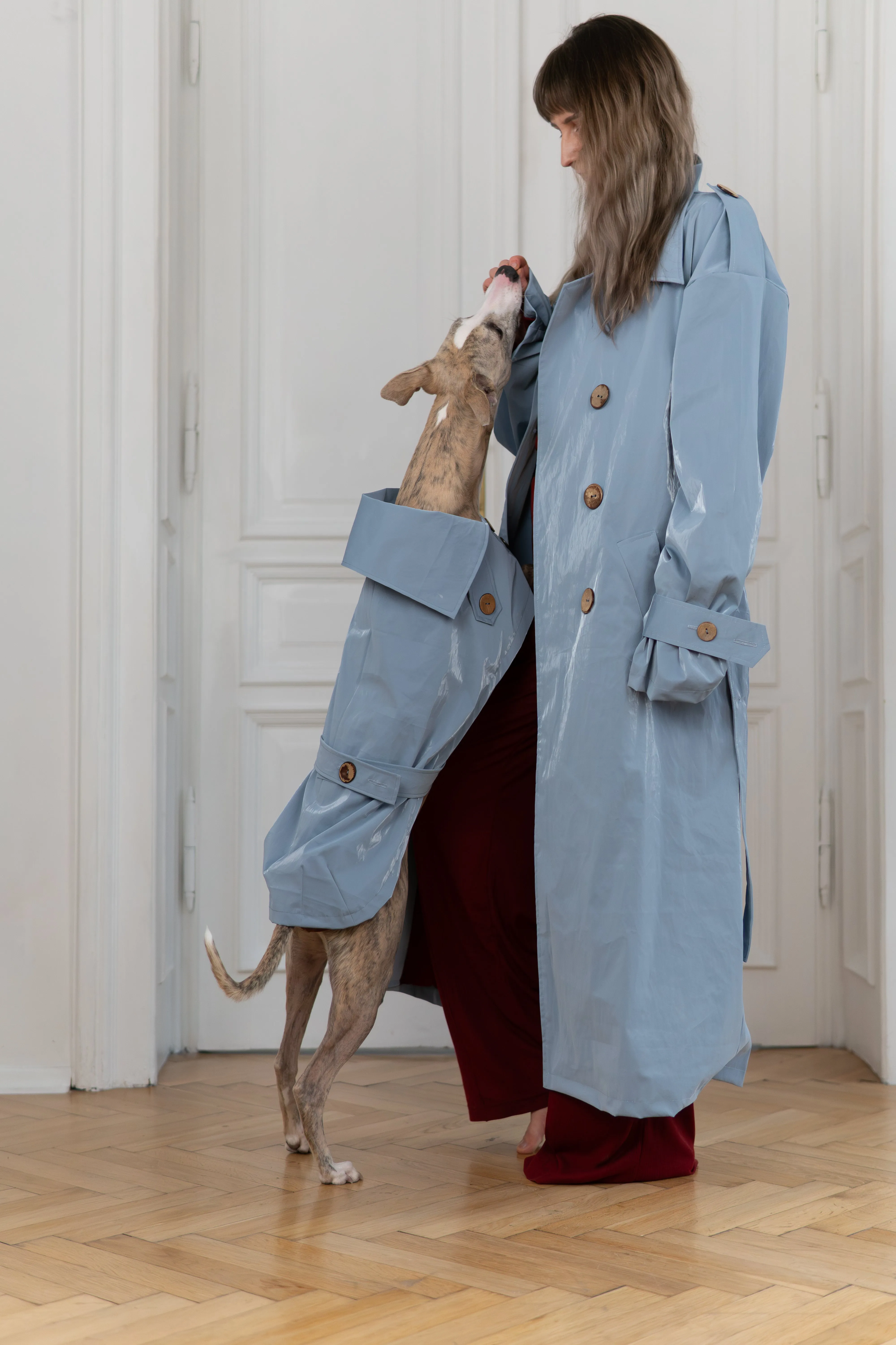 Trench Coat - Light Blue