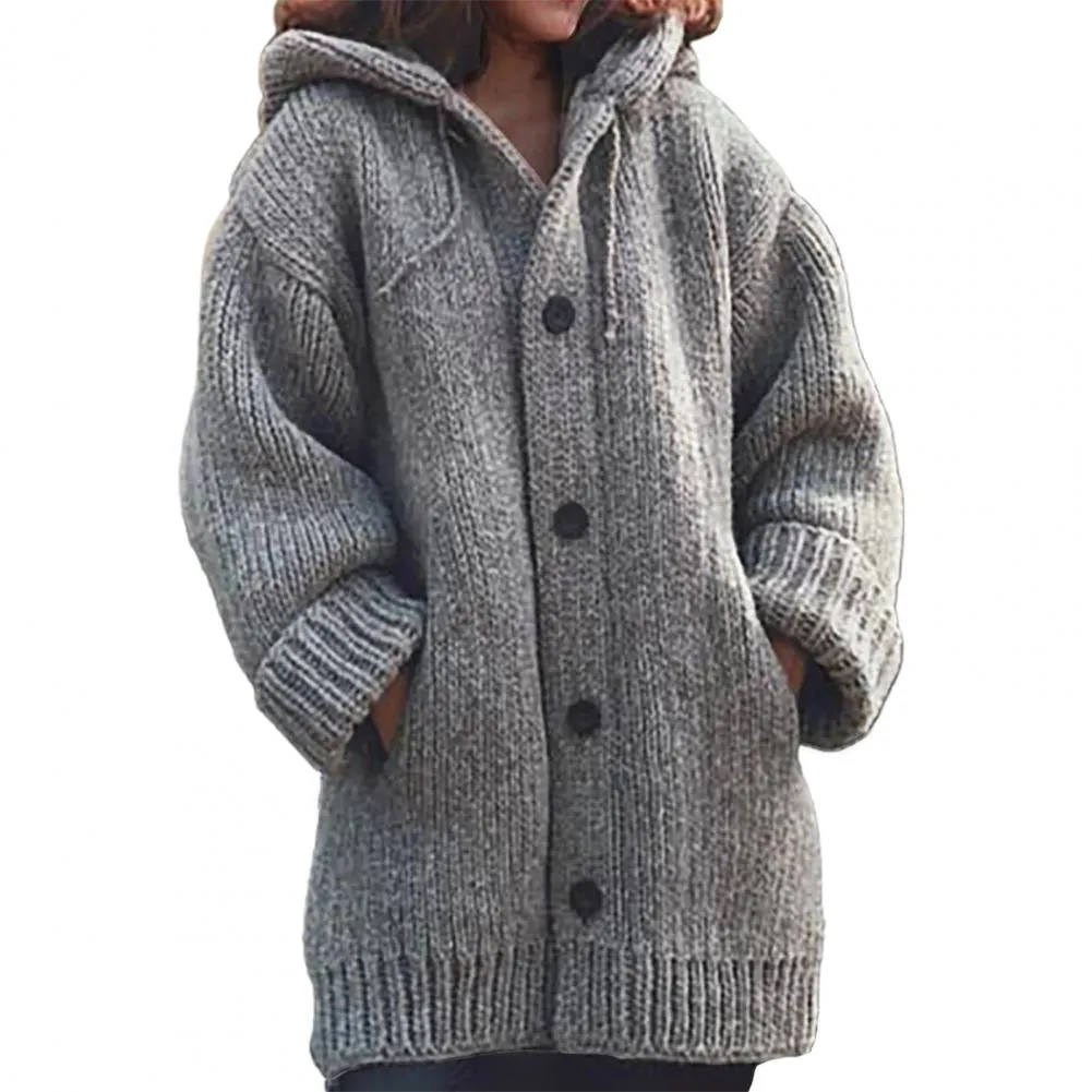 Trendy Cardigan Mid Length Sweater Jacket