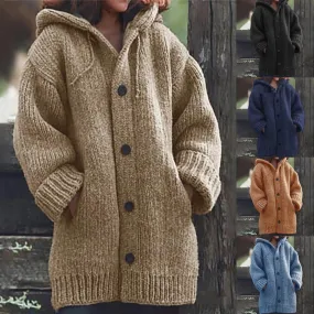 Trendy Cardigan Mid Length Sweater Jacket