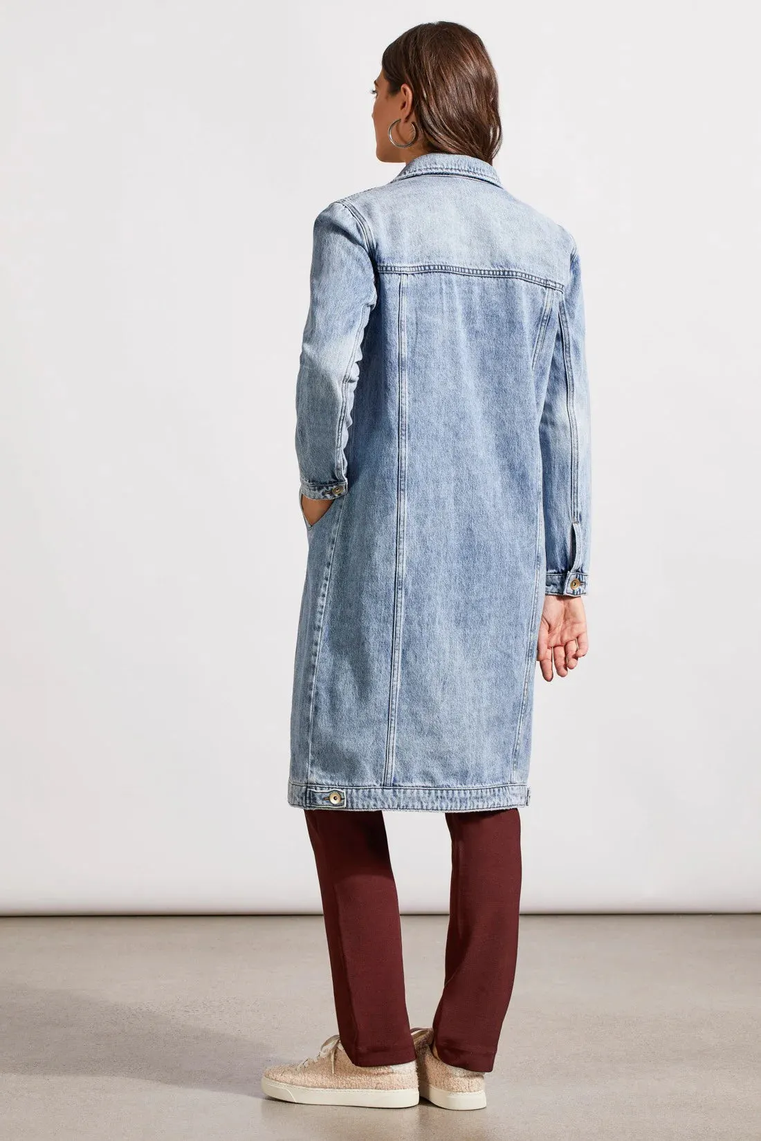 Tribal | Pocketed Denim Duster Jacket | Women's