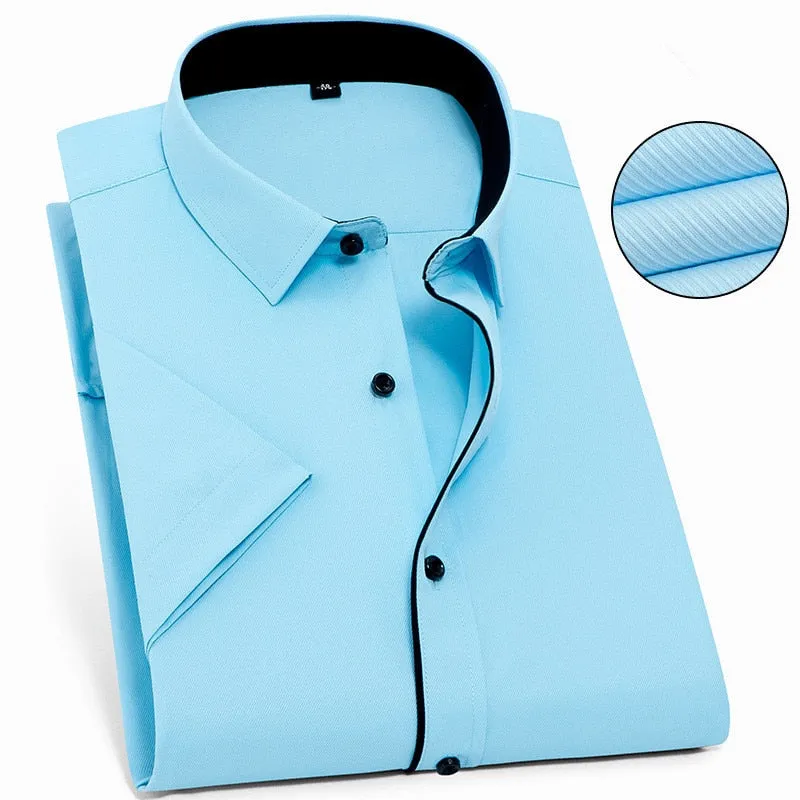 Twill Formal Men's White Shirt Business Male Social Shirts