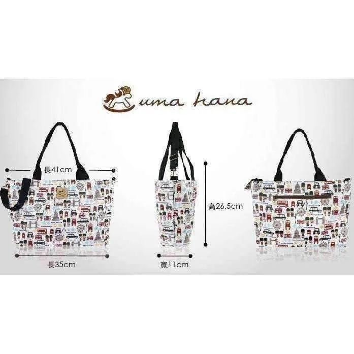 Uma Hana Versatile Music Themed Horizontal A4 Shoulder Bag