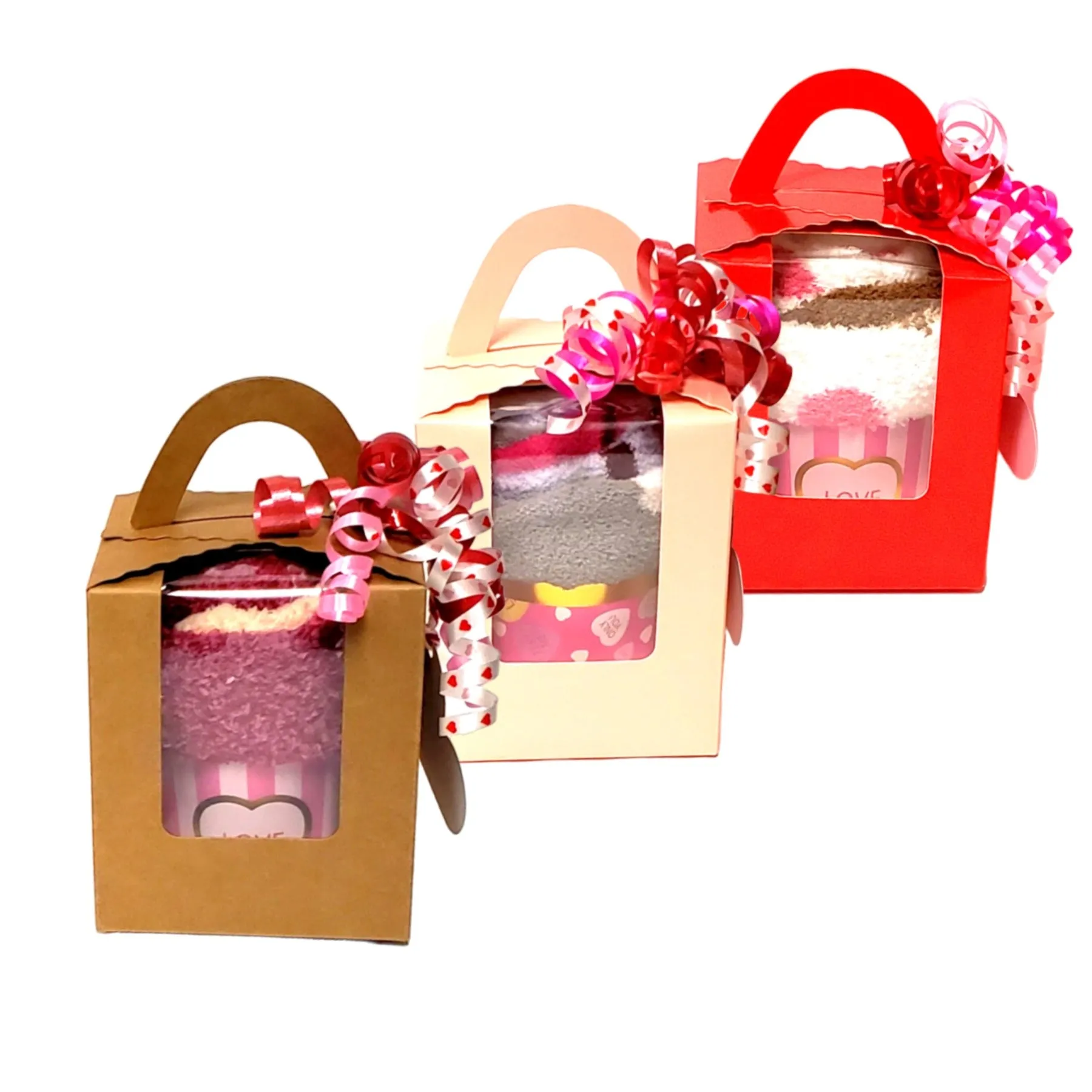 Valentine's Cupcake Socks Gift Box