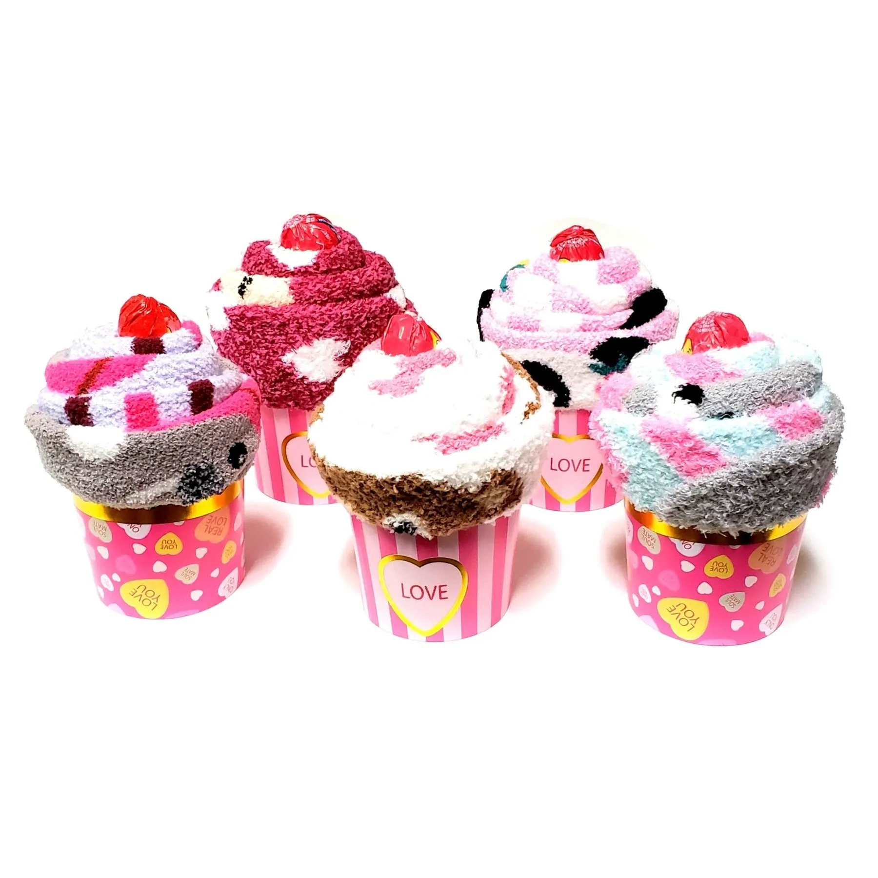 Valentine's Cupcake Socks Gift Box