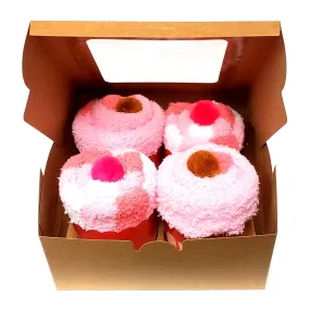 Valentine's Day Cupcake Socks Gift Box