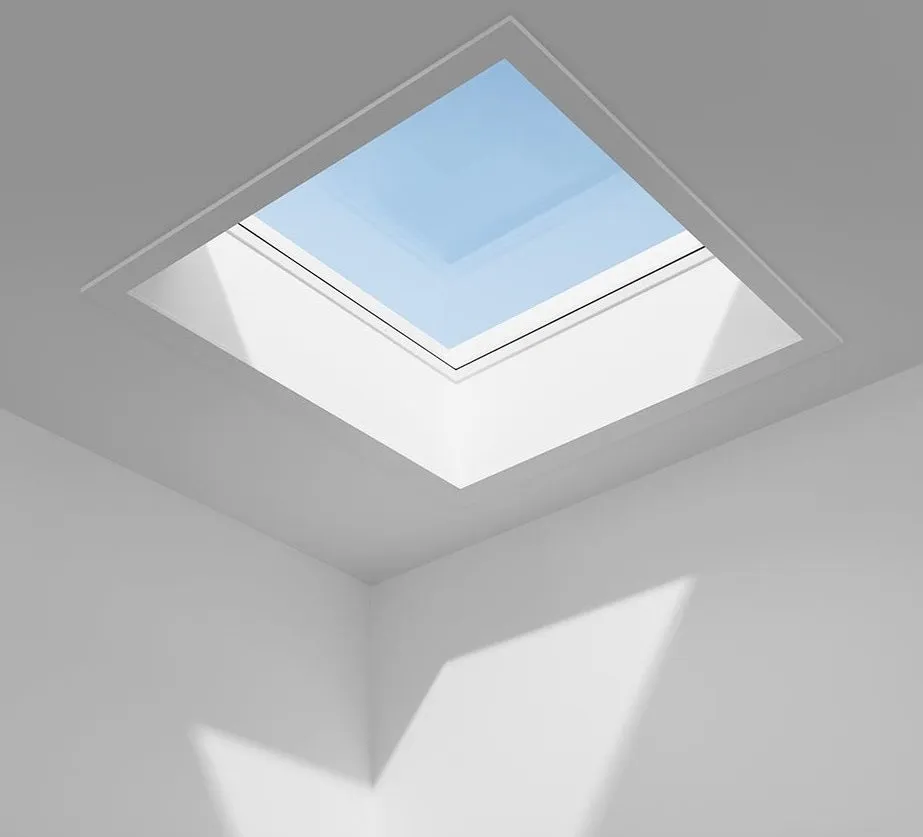 VELUX CFU 120090 S00M Fixed Flat Glass Rooflight Package 120 x 90 cm (Including CFU Triple Glazed Base & ISU Flat Glass Top Cover)