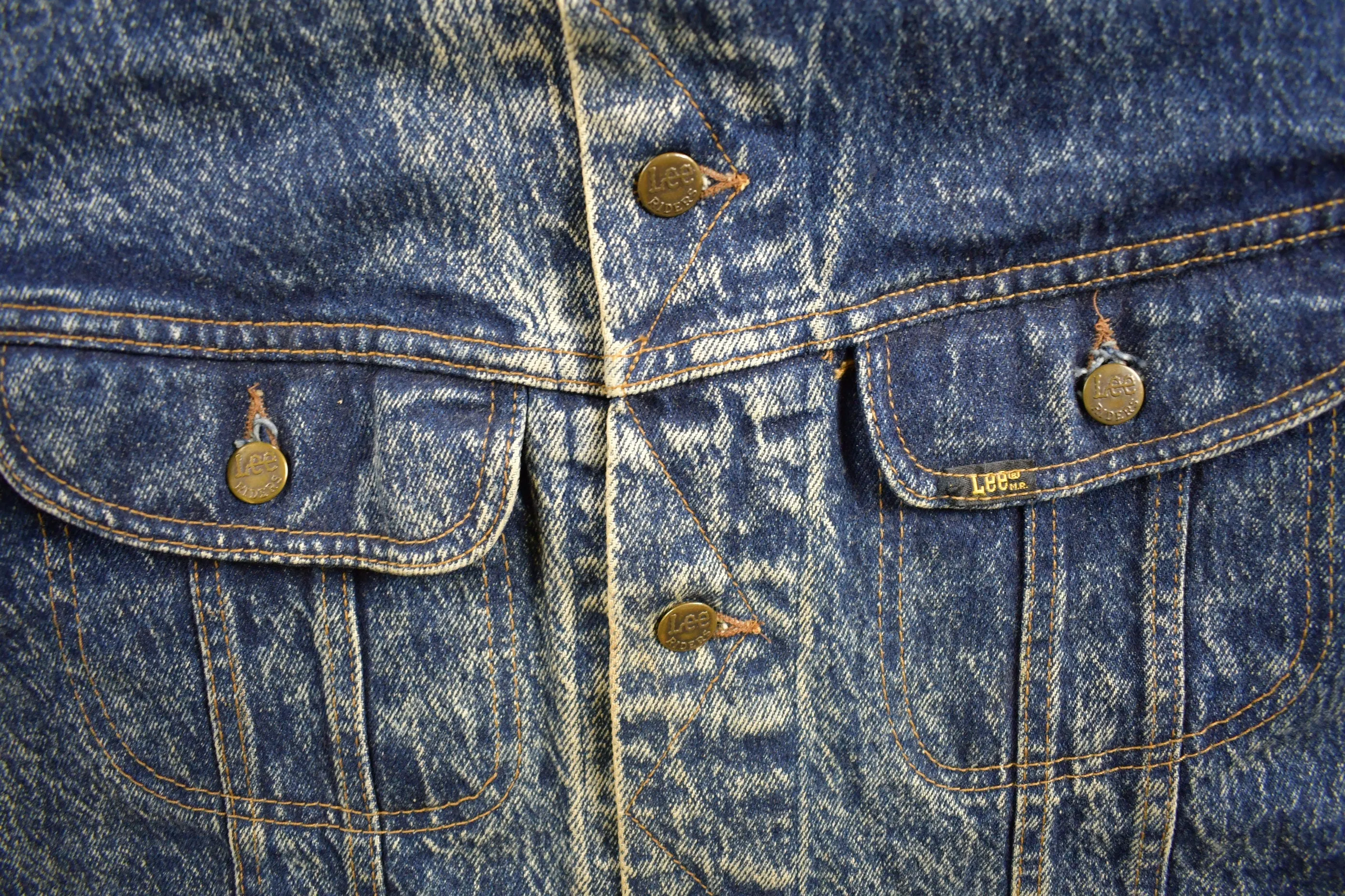 Vintage 1980s Lee Storm Stonewash Jean Jacket