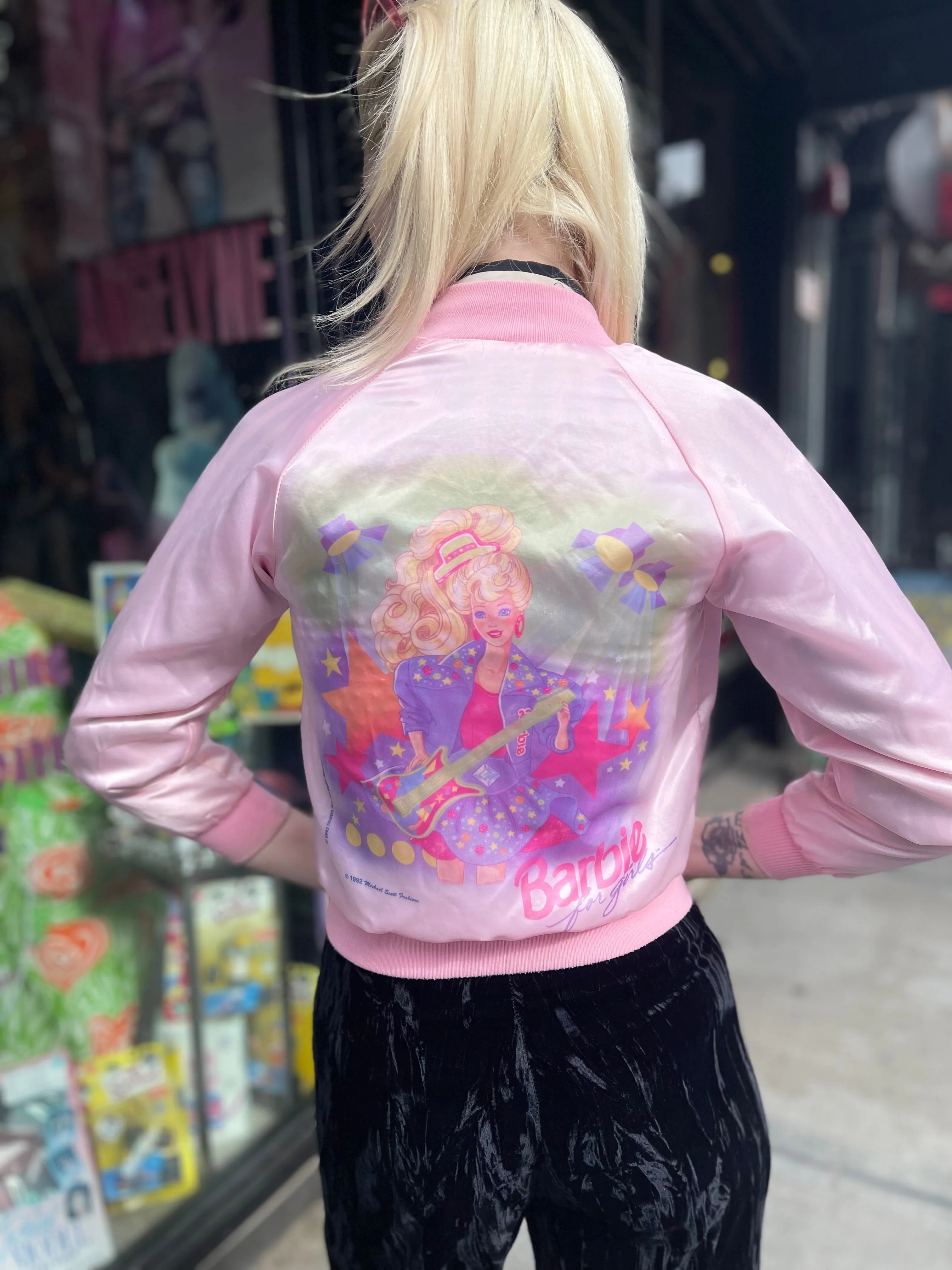 Vintage 1992 Barbie Bomber Jacket XXS