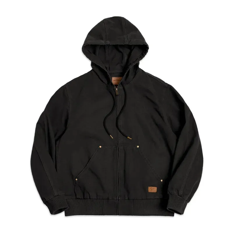 Vintage J130 Heavyweight Hooded Jackets - Classic Short Cotton Canvas Jacket