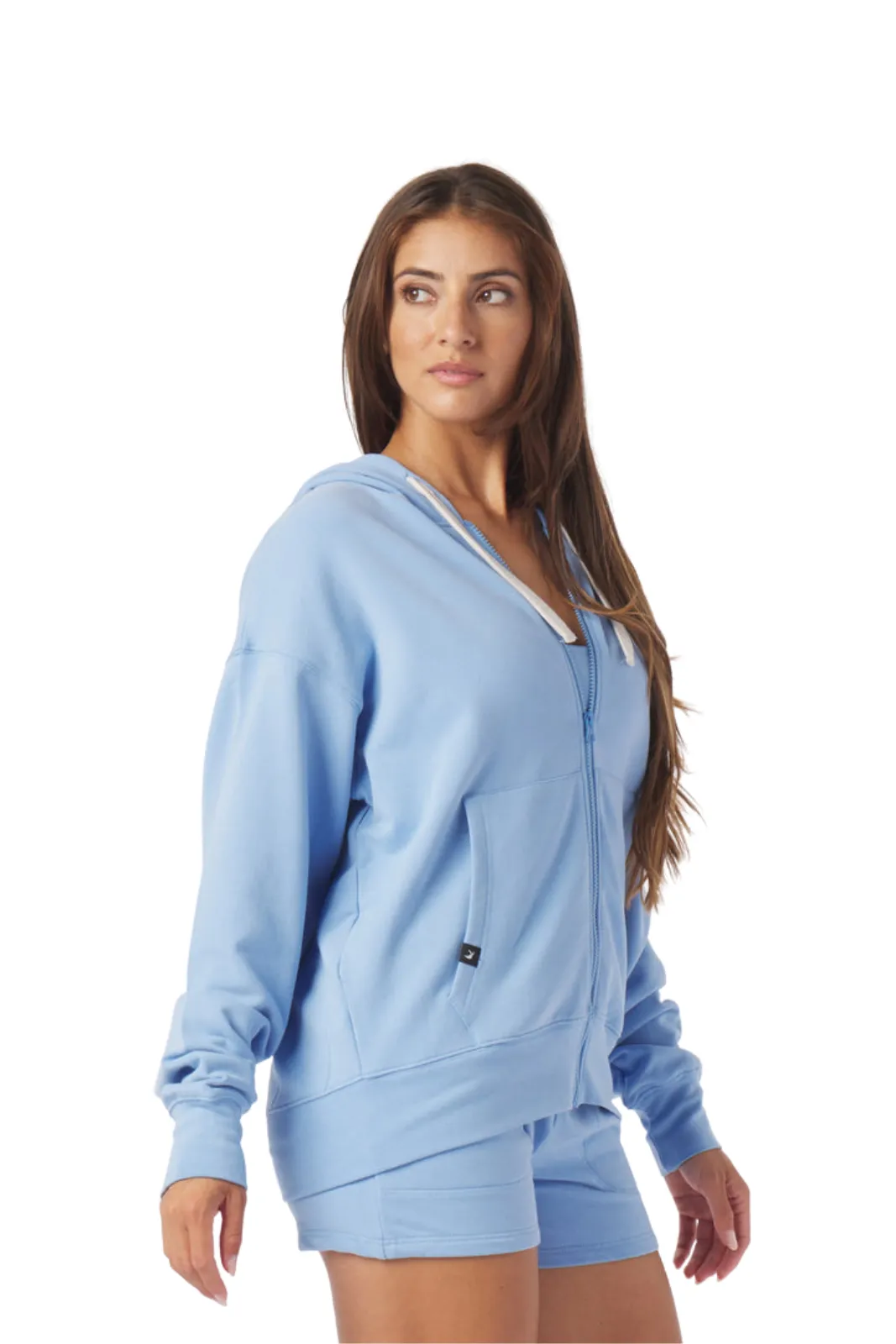 Vintage Oversized Zip Up Ice Blue