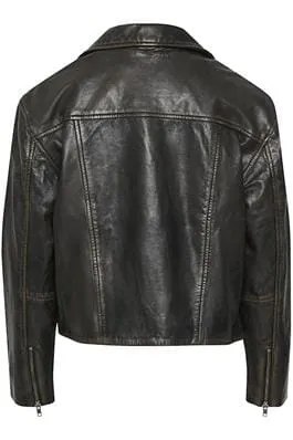 VINTAGE SOFT LEATHER BIKER JACKET